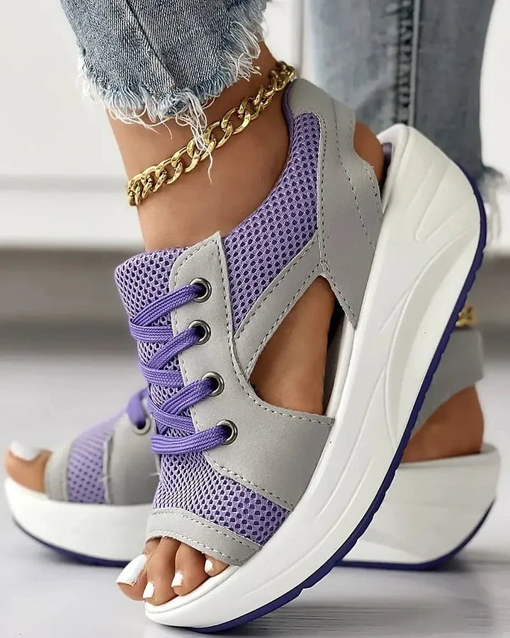 Sandals : On Sandalen Dames - Perfect voor een Trendy en Gemakkelijke Stijl - Zwart in Paars van Pantino
