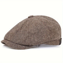 Newsboy Hat : Hoed Heren Zwart - Krantenverkoperhoed voor Ivy Driving Hat in Bruin 1 56-60cm van Pantino