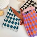 FoldingBag - Argyle Gebreide Draagtas - Paars