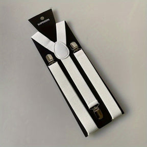 Suspenders : Heren Bretels met 3 Stevige Clips voor Broeken en Pantalons - Zwart in Wit van Pantino