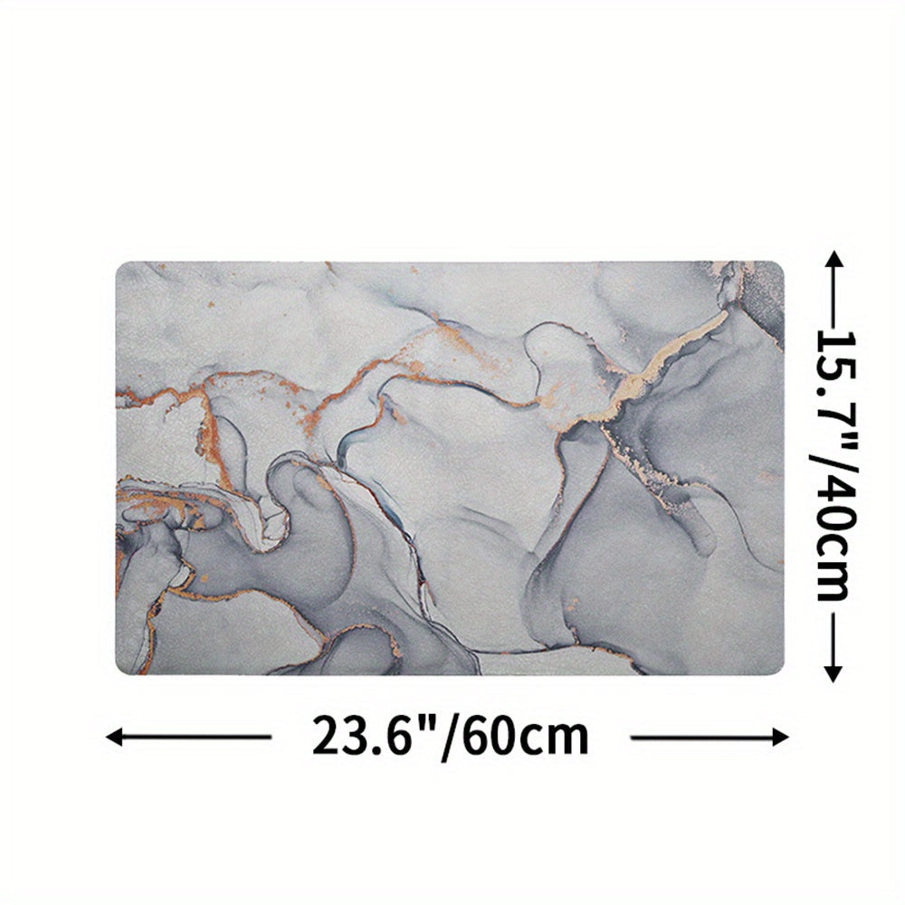 home & garden : Antislipmat Marmerpatroon - Marble - Donkergrijs in Marble-Lichtgrijs 40*60 cm van Pantino