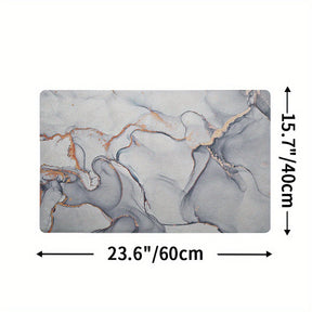 home & garden : Antislipmat Marmerpatroon - Marble - Donkergrijs in Marble-Lichtgrijs 40*60 cm van Pantino