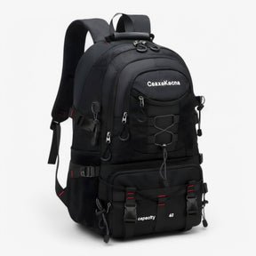 outdoor equipment : Trekking Rugzak 40L Oranje - Waterdichte, Duurzame & Comfortabele Backpack voor Heren & Dames in Zwart van Pantino