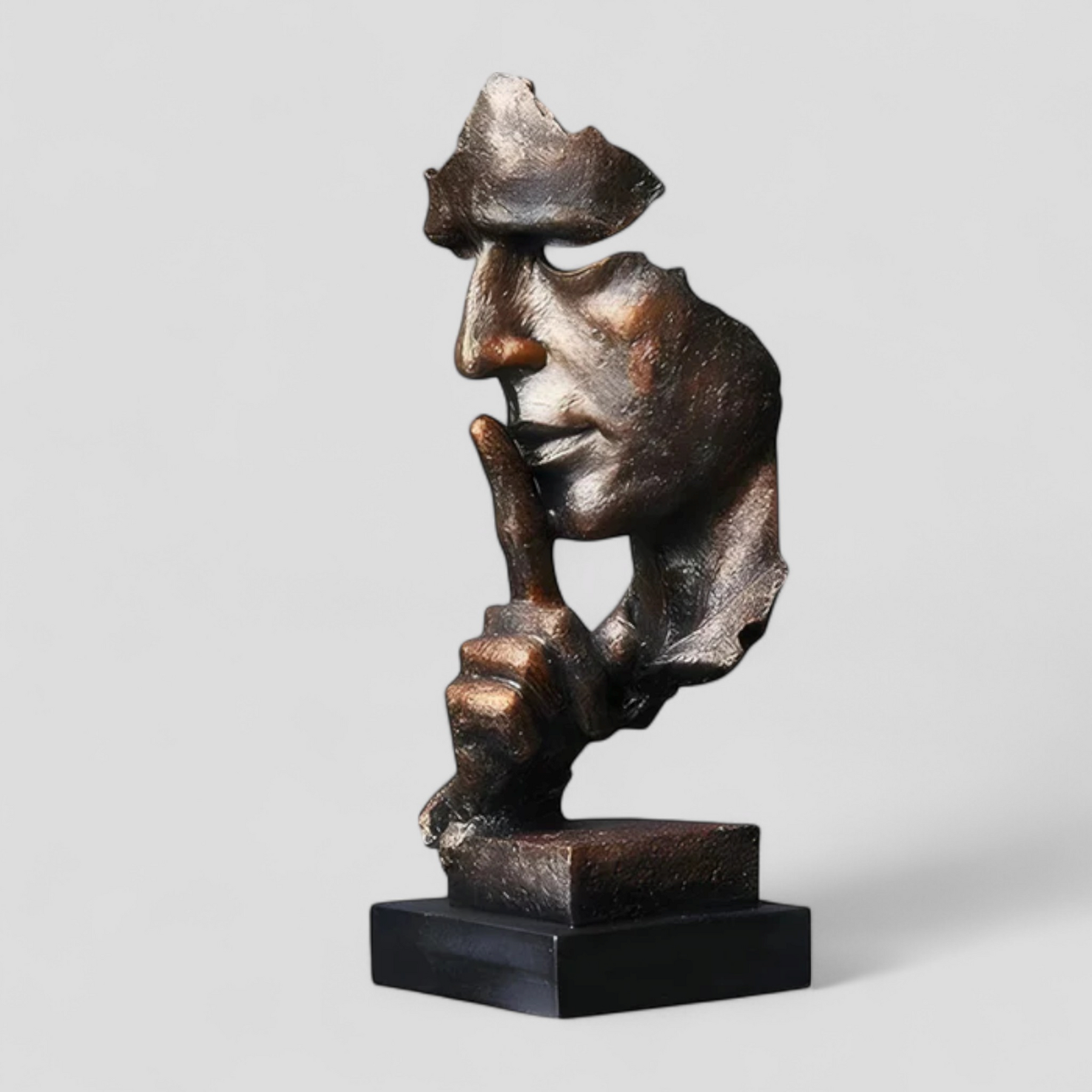 other : Stille Uitdrukking, Stimulerend Art Déco Beeldhouwwerk - Goud in Brons van Pantino