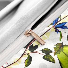 home & garden : Luxe Layers - Bloemen Vogel Gedrukte Beddengoed Set Dekbedovertrek Doona in van Pantino
