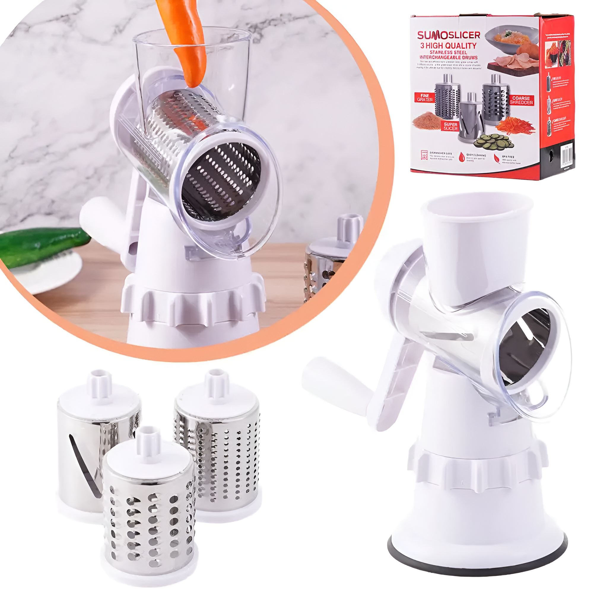 home & garden : QuickChop Pro+ - Professionele Groentesnijder - Grijs in van Pantino