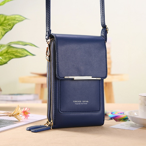 bags : Anti-Diefstal Handtas Dames Oranje - Verborgen Vakken Veilig - Nylon in Blauw van Pantino
