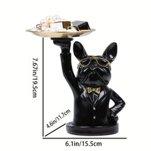 home & garden : Multifunctionele Bulldog Opbergstandbeeld - Marineblauw Zittend in Zwart Staand van Pantino