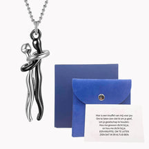 Necklace : Ketting Goud/Zilver - Knuffelketting - Het Perfecte Cadeau in Zwart Zilver Alleen tas van Pantino