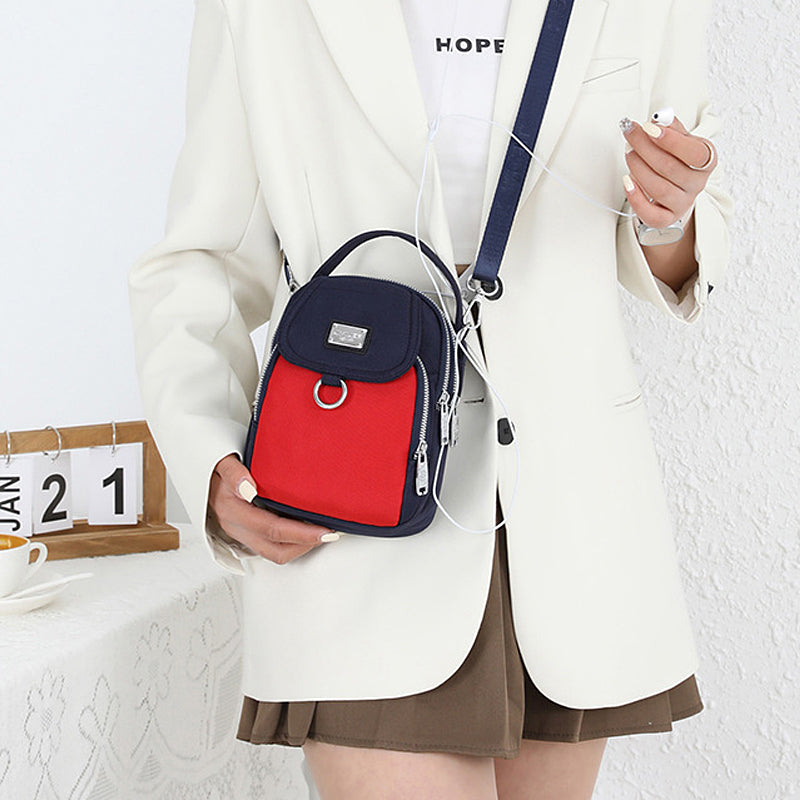 bags : Crossbody Tas Blauw - PhoneBag - Telefoonhoesje met Rits voor in van Pantino