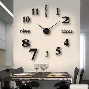 home & garden : Wandklok Zwart Metaal Ø50cm - Grote, Stijlvolle Klok Woonkamer & Kantoor in Kwart - Zwart van Pantino