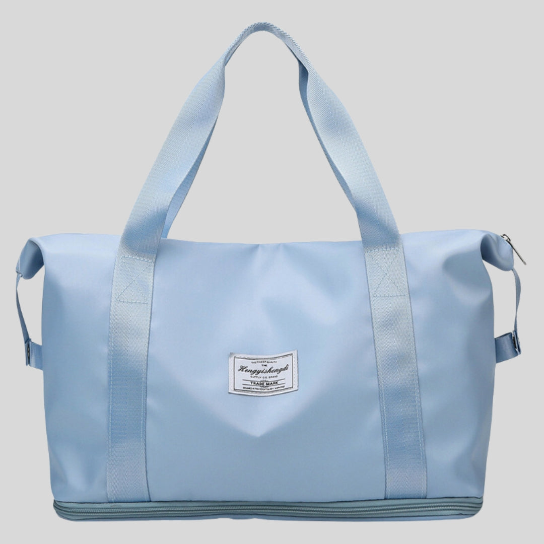 bags : The Hawaii Bag - Zwart in LICHT BLAUW van Pantino