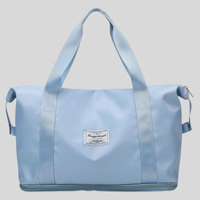 bags : The Hawaii Bag - Zwart in LICHT BLAUW van Pantino