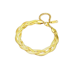 Bracelet : The Geneva Bling Bracelet - Tijdloze Glamour voor Elke Gelegenheid - Goud in van Pantino