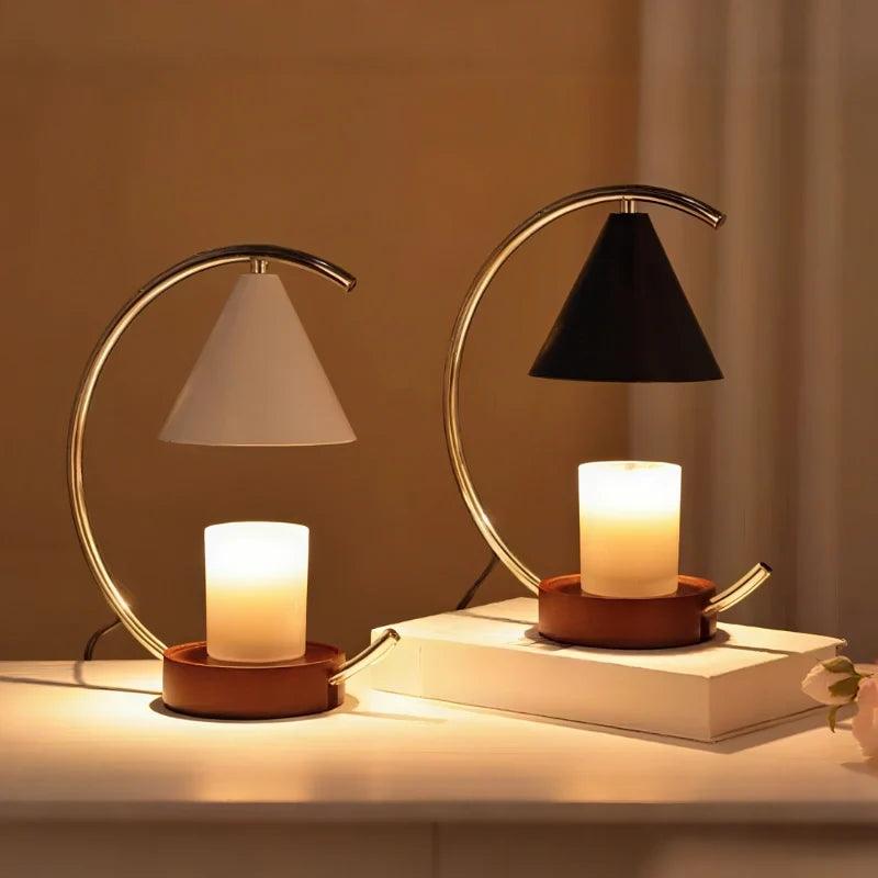 Moonveil Wasbrander Lamp – Elegante Kaars & Wasmelt Warmer