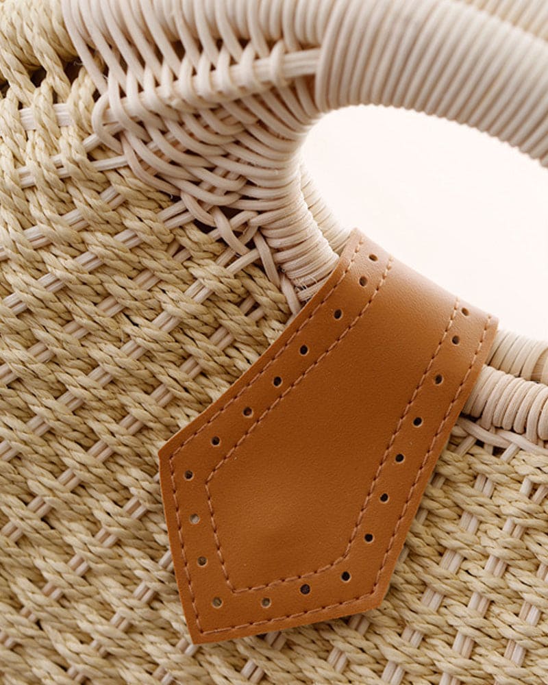 bags : Rotan Schoudertas Dames Wit - Handgeweven Bohemian Stijl in van Pantino