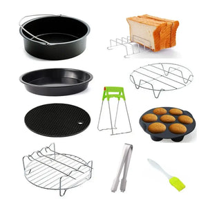 home & garden : Airfryer Accessoire Set 10-Delig - Veelzijdig Handig Bakken - Siliconen in 8 inch - 10 stuks van Pantino
