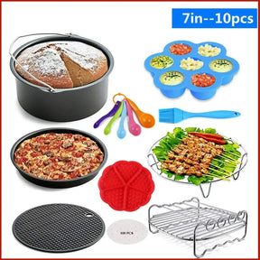 home & garden : Airfryer Accessoire Set 10-Delig - Veelzijdig Handig Bakken - Siliconen in van Pantino