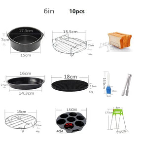 home & garden : Airfryer Accessoire Set 10-Delig - Veelzijdig Handig Bakken - Siliconen in van Pantino