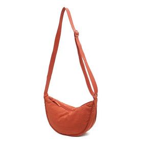 women's handbag : Dumpling Tas Dames Oranje - Lichtgewicht Wolkenvorm - Leer in van Pantinoshop