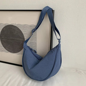 bags : Dumpling Tas Dames Oranje - Lichtgewicht Wolkenvorm - Leer in van Pantino
