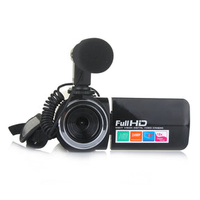 gadgets : Vintage Camcorder Zwart - 24 MP, Microfoonlens voor Kristalheldere Video's in Met lens voor microfoon van Pantino