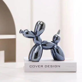 home & garden : Ballon Hond Sculptuur Marineblauw - Decoratieve Woonkamer Kunst - Kunststof in Marineblauw van Pantino