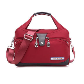 bags : Handtas Dames Grijs - MultiSafe - Waterdichte Nylon in Rood van Pantino