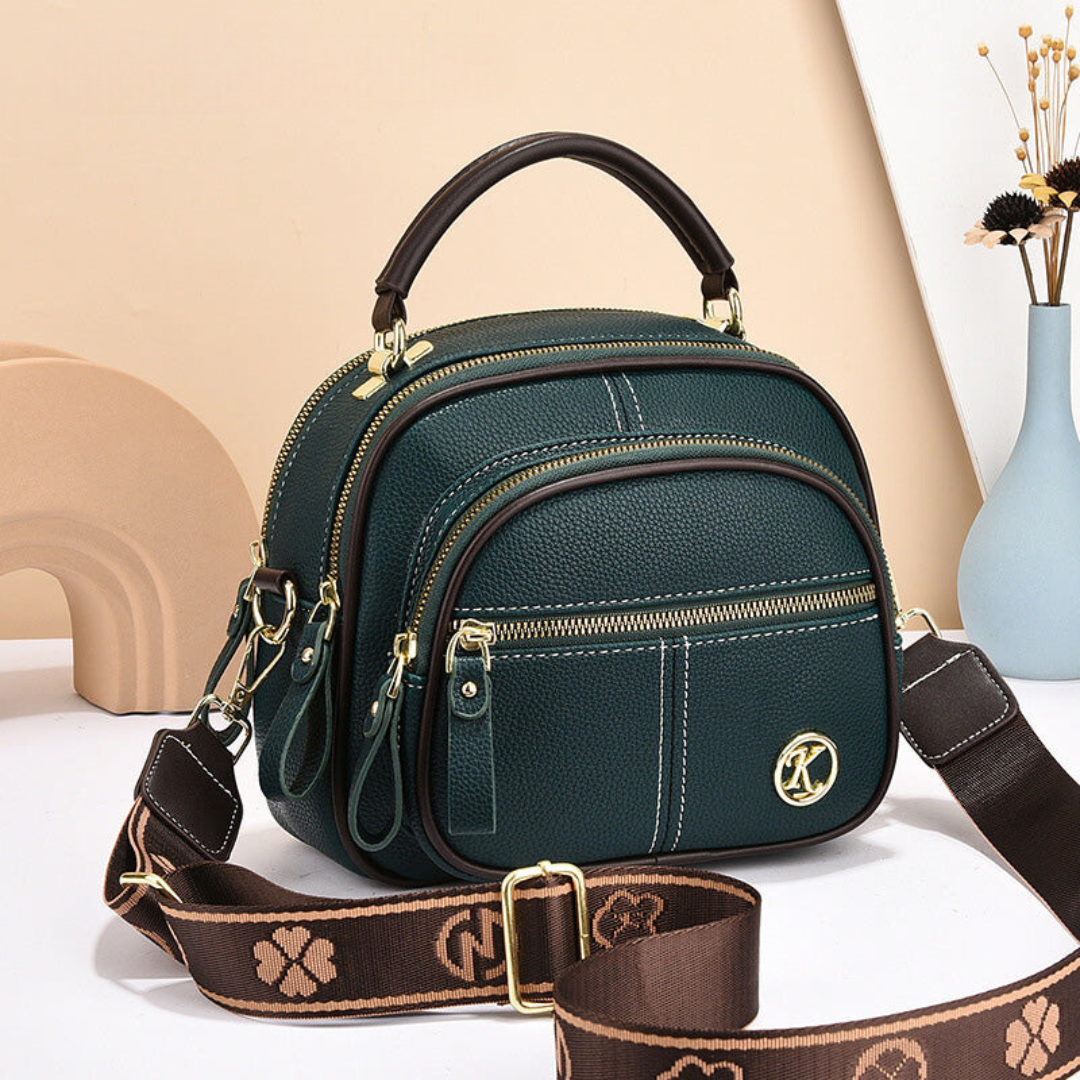 bags : The Cabo Bag Dames - Zwart in GROEN van Pantino