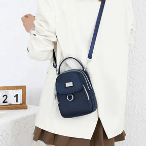 bags : Crossbody Tas Blauw - PhoneBag - Telefoonhoesje met Rits voor in van Pantino