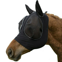 pets : HorseSafe - Paardenmasker Anti-Vlieggaas - Blauw in Zwart van Pantino