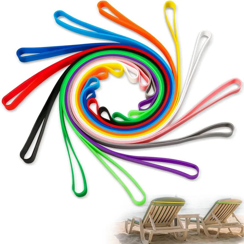 outdoor equipment : Strandhanddoekhouder Set 12 Stuks - Elastisch Strandstoel Clip - Elastisch in Verschillende kleuren van Pantino