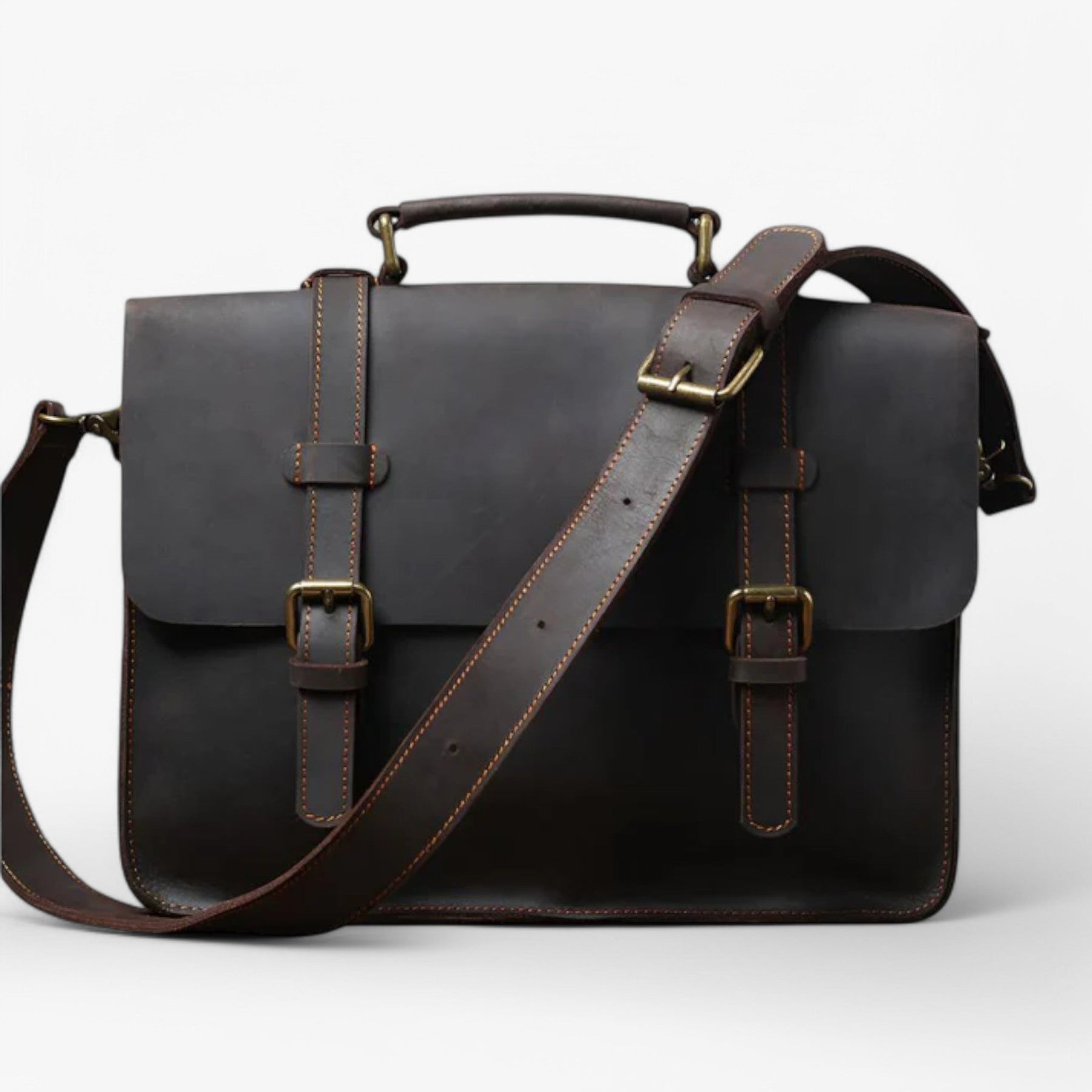 bags : Leren Schoudertas Leer - Zwart in van Pantino