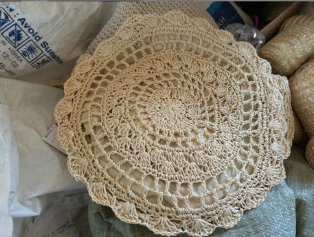 bags : Vintage Rotan Tas - SeaSide Chic - Beige in Beige van Pantino