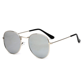 Sunglasses : Zonnebril Gouden Thee - Modieuze Metalen in Zilverwit kwik van Pantino