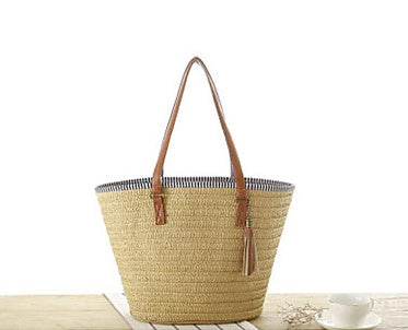 bags : Handtas Groen - Geweven Casual in Bruin van Pantino