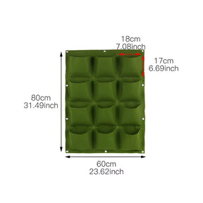 home & garden : Hangende Tas voor de Tuin - Voor Hangplanten en Buitengebruik 2 Groen Raster in 12 groen raster van Pantino