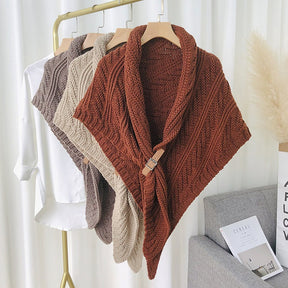 Scarf : Sjaal Dames Zwart - Fine Knitted Scarf - Driehoekige Modesjaal voor in van Pantino