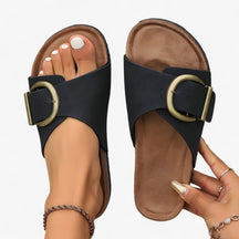Sandals : Sandalen Komfort Soft Glide Heren - Zwart in Zwart (bijna uitverkocht!) van Pantino