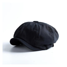 Newsboy Hat : Hoed Heren Zwart - British Newsboy Hat - Vintage Retro in Zwart van Pantino
