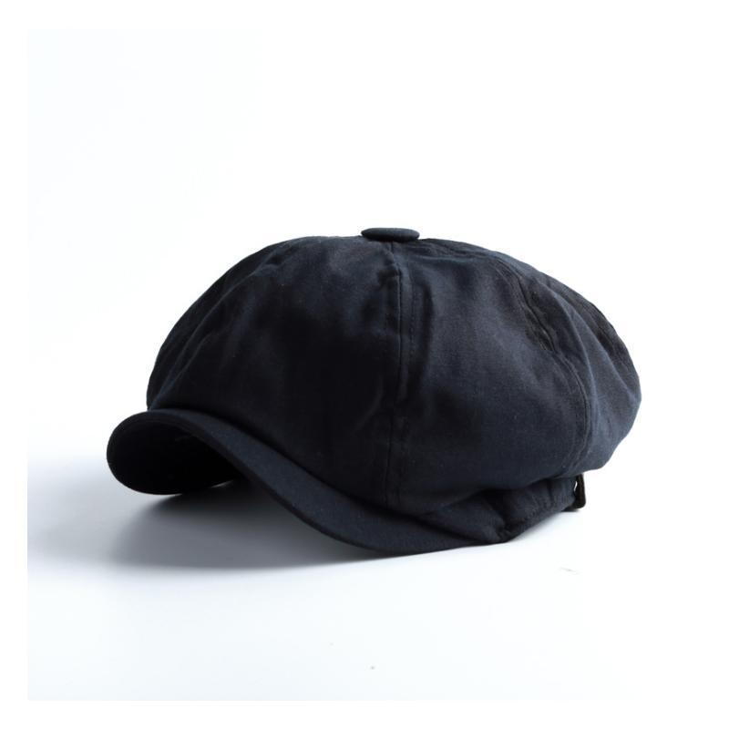 Newsboy Hat : Hoed Heren Zwart - British Newsboy Hat - Vintage Retro in Zwart van Pantino
