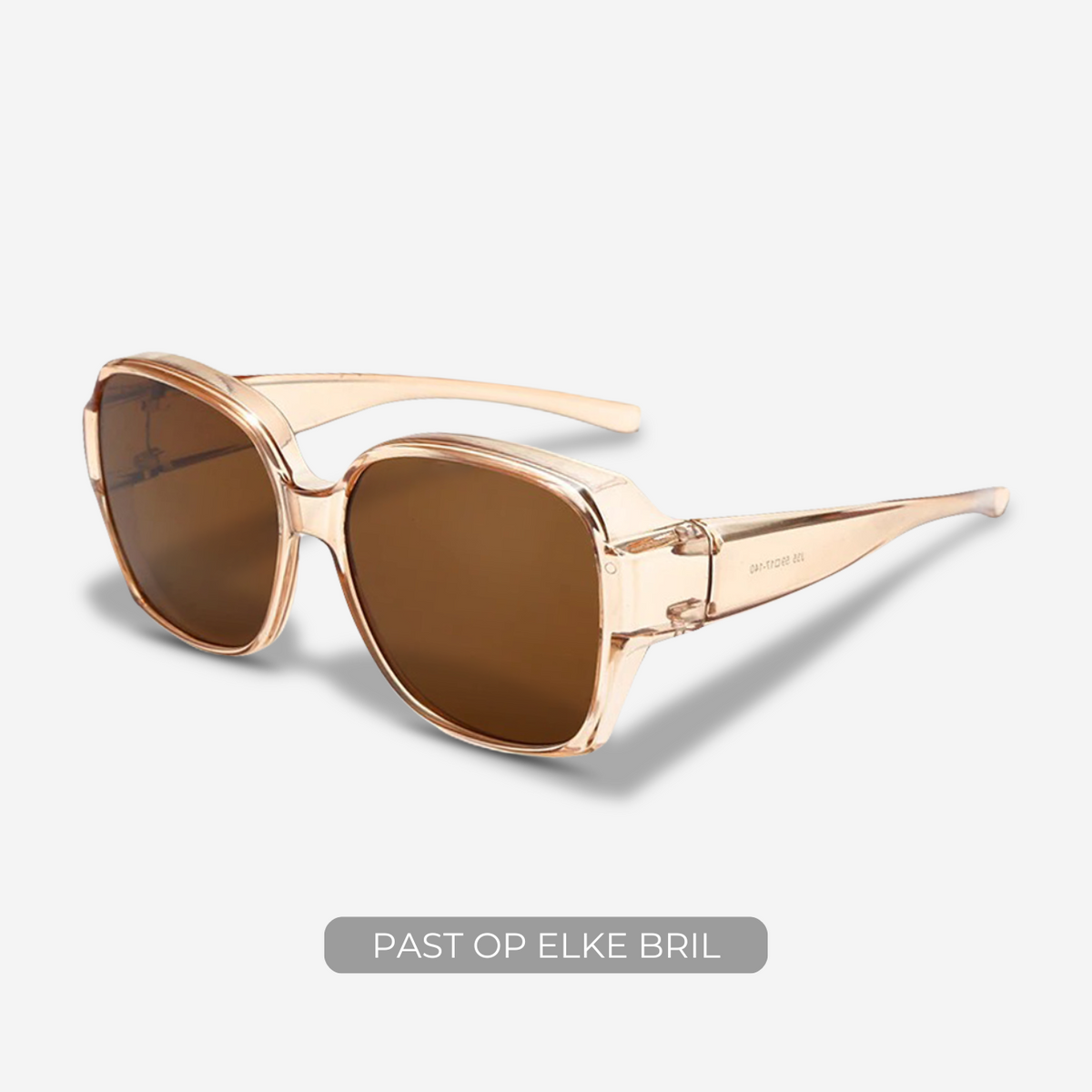 Clip-On Sunglasses : Zonnebril Beige / Pro - ClipShades Stijlvolle Overzetzonnebrillen voor Brildragers in Beige Pro van Pantino