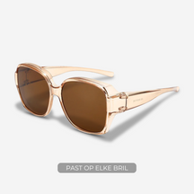 Clip-On Sunglasses : Zonnebril Beige / Pro - ClipShades Stijlvolle Overzetzonnebrillen voor Brildragers in Beige Pro van Pantino