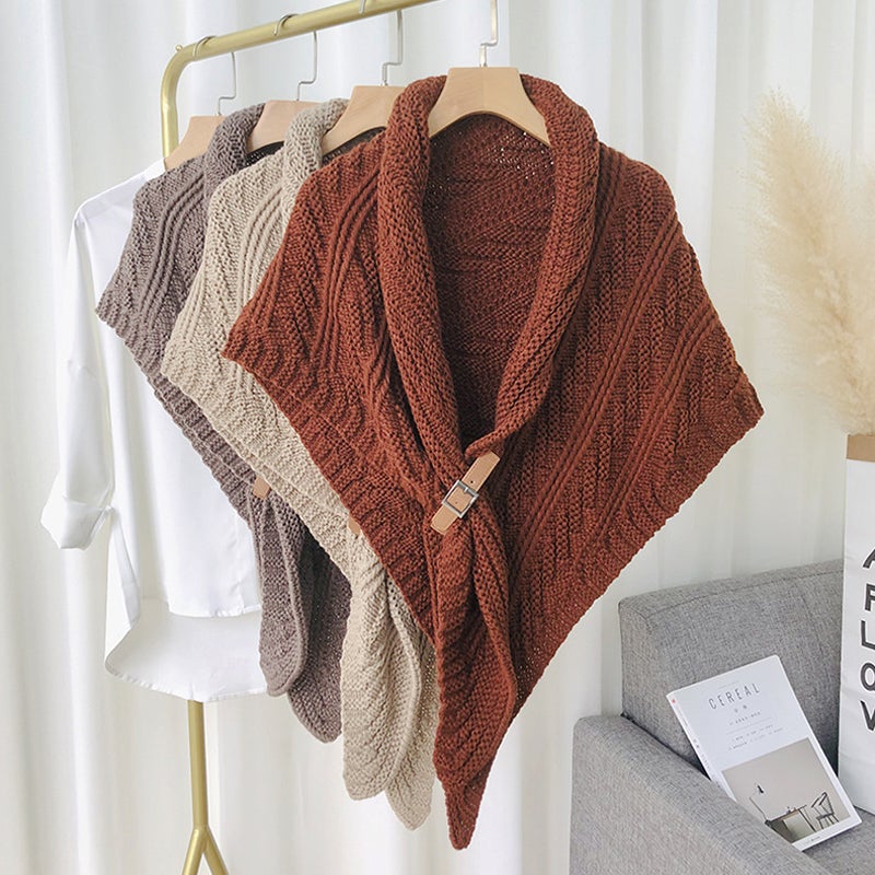 Scarf : Sjaal Dames Zwart - Fine Knitted Scarf - Driehoekige Modesjaal voor in van Pantino