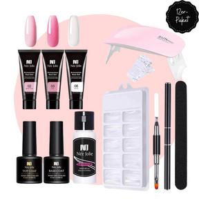 Nail Kit : Gel Nagelset Dames - Salonkwaliteit Manicure Thuis - UV Gel in Deluxe 12 stuk Set van Pantino