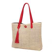 bags : Modieuze Strandtas - Bruin in Rood van Pantino