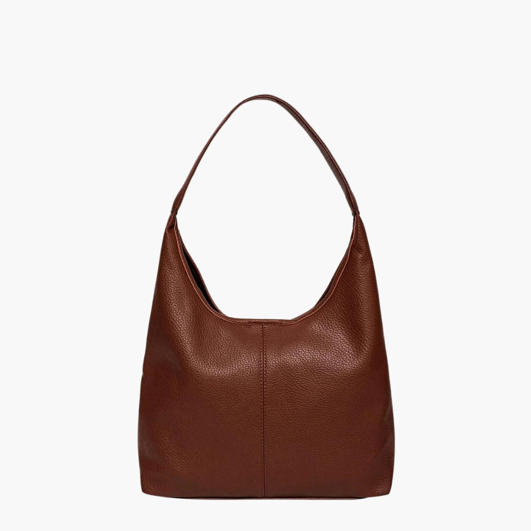 bags : Hobotas Zwart - Veganistische Lederen in Chocolade bruin van Pantino