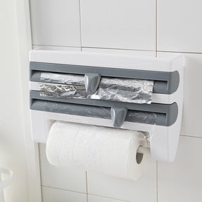 home & garden : Keukenhulp 4-in-1 Beige - Folie Rolhouder & Organizer voor Keuken - Kunststof in van Pantino