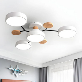 Ceiling Light : Ronde LED plafondlamp, voor verlichting Hout – Premium Kwaliteit in Blanco 89 x 16 cm van Pantinoshop