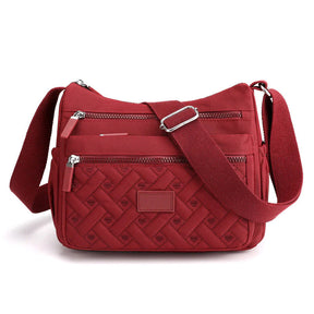 bags : Dames Schoudertas Blauw Leer - Klassiek & Luxe Design in Rood van Pantino